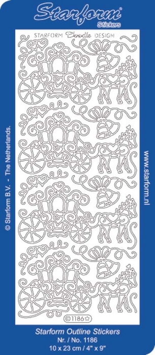 Stickers Doodle Design: Carriage  zilver