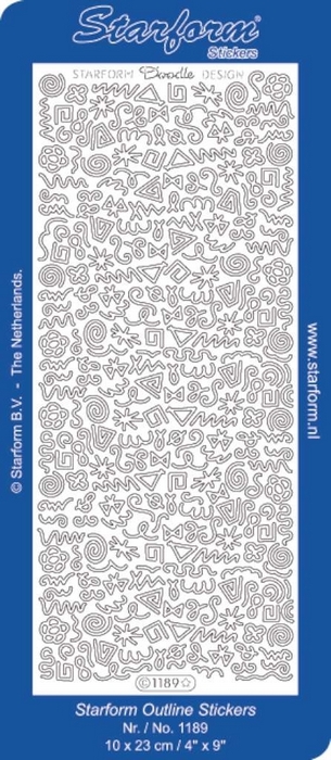 Stickers Doodle Design: Symbols | Icons 1 zilver