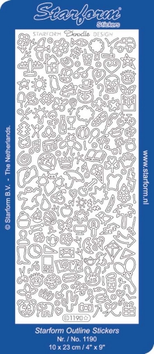 Stickers Doodle Design: Symbols | Icons 2 zilver
