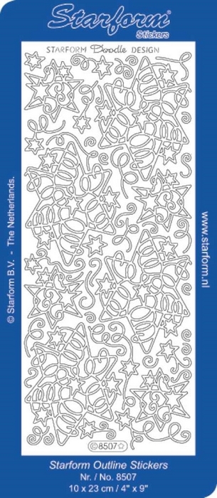 Stickers Doodle Design: Christmas Stars 2 goud