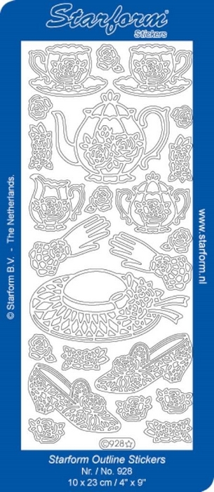 Stickers English Tea zilver