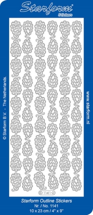 Stickers Paisley Small goud