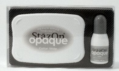 Stazon inktkussen set opaque Cotton white