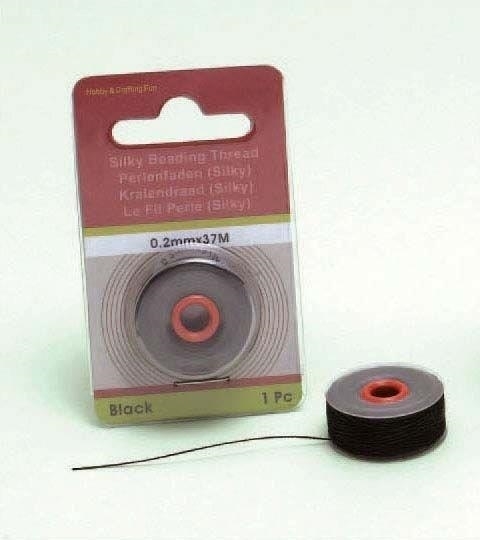 Silky Kralen Draad Zwart 0,2 Mm 37 Mt