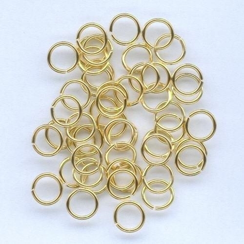 Split Ring Gehard Goudkleur 6 Mm 50 St