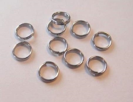 Dubbel Splitring Zilverkleur 6 Mm 10 St