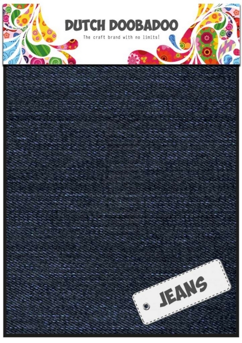 Dutch Doobadoo Jeans blauw - dark sheets (2 vel)