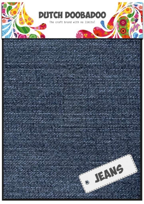 Dutch Doobadoo Jeans blauw - medium sheets (2 vel)