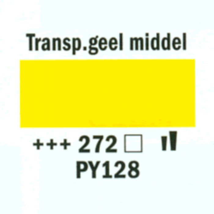 Amsterdam Acrylverf tube 120 ml Transparantgeel middel 272