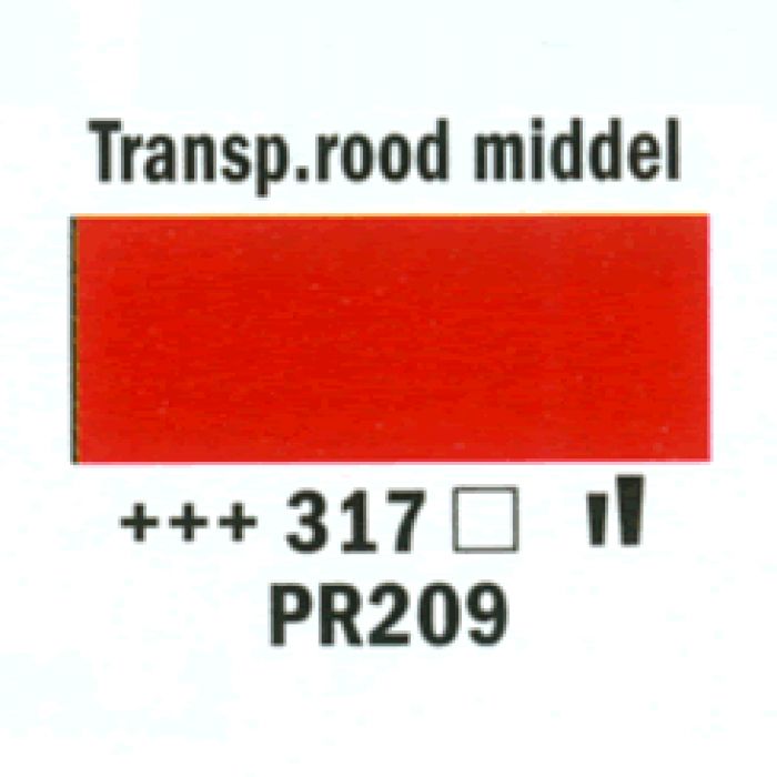 Amsterdam Acrylverf tube 120 ml Transparantrood middel 317