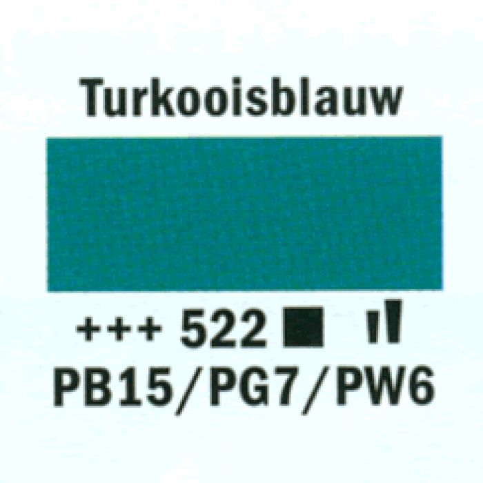 Amsterdam Acrylverf tube 120 ml Turkooisblauw 522