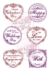 Wild Rose Studio's A7 stamp set Birthday greetings