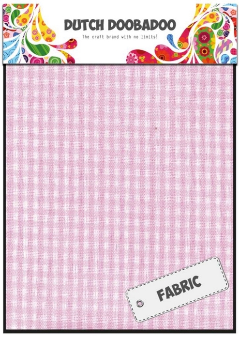 Dutch Doobadoo Dutch Textile - Pink Check (2 vel 15x21 cm