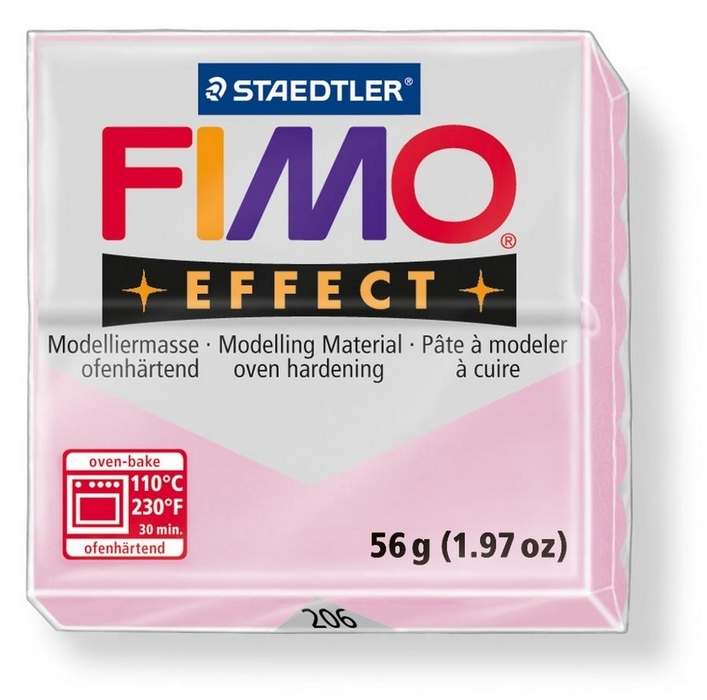 Fimo Effect Gemstone Roze Quarz 56gr
